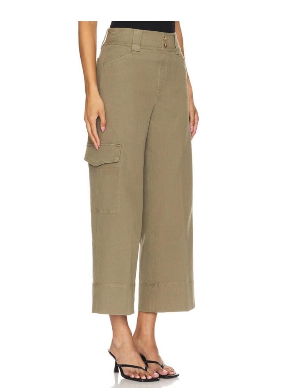 SPANX Olive Green Cargo Capris